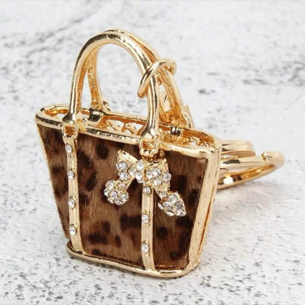 Bag Charm Gold Purse Key Chain Charm Claw Clasp Key Chain Charm